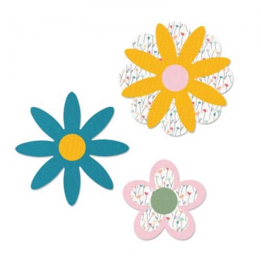 L- Sizzix Troquel Grueso Flores Capas M&G | 659789