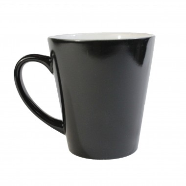 Taza latte mágica color negro para sublimación