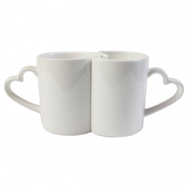 Tazas blancas pareja para decoración con sublimación