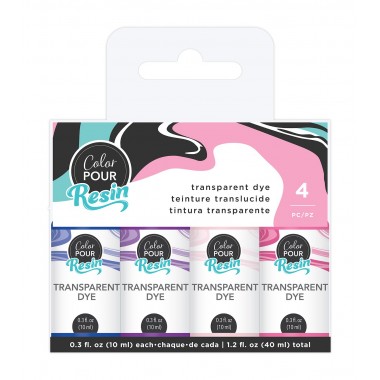 Set de Tintas Transparentes para Resina Colores Berry Color Pour (4 pz) | 359902