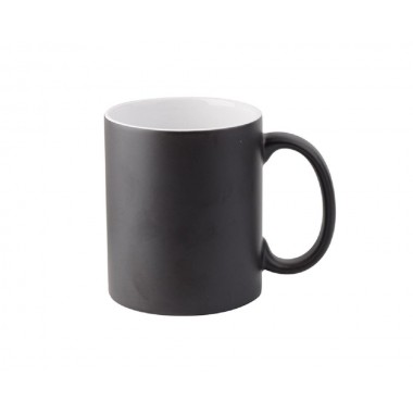 Taza mágica color negro de cerámica para sublimar SublimArts de 11oz