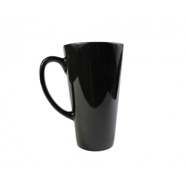 Taza tipo latte mágica de color negro para sublimación SublimArts de 17oz