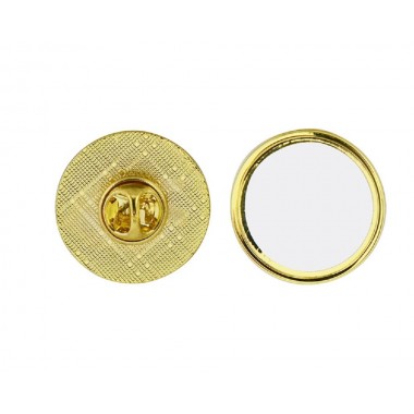 Pin dorado circular de 2.5 cm Sublimarts