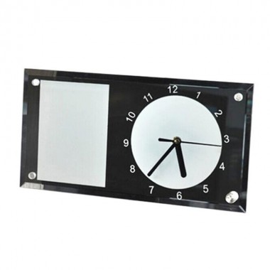 Reloj Rectangular de vidrio espejo para sublimación