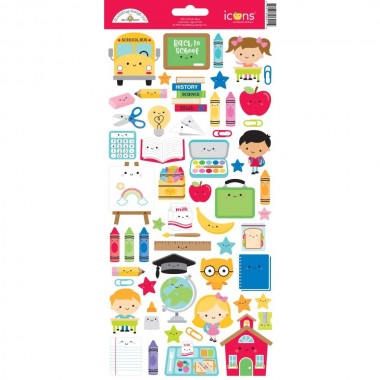 Calcomanías decorativas Icons Stickers School Days Doodlebug | 6411