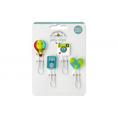 Clips decorativos Jelly Clips I Love Travel Doodlebug | 6369