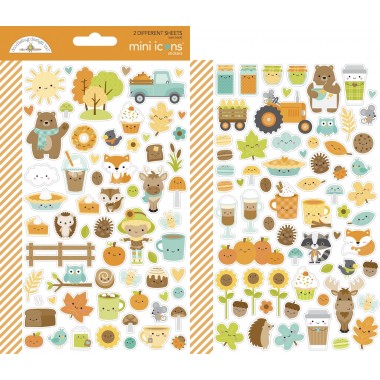 Calcomanías decorativas Mini Icons Stickers Pumpkin Spice Doodlebug | 6969