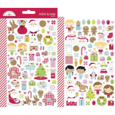 Calcomanías decorativas Mini Icons Stickers Night Before Christmas Doodlebug | 7049