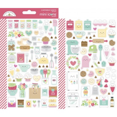 Calcomanías decorativas Mini Icons Stickers Made With Love Doodlebug | 7103