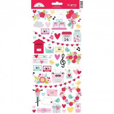 Calcomanías decorativas Icons Stickers Love Notes Doodlebug | 6606