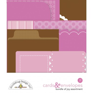 Surtido de sobres 12 piezas para scrapbook Baby Girl Doodlebug | 6864