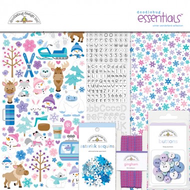 Kit de Esenciales para Scrapbook Winter Wonderland Doodlebug | 6547