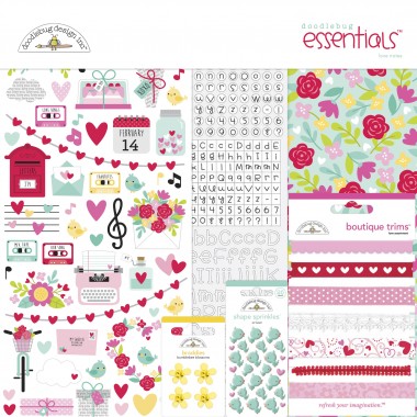 Kit de Esenciales para Scrapbook Love Notes Doodlebug | 6611