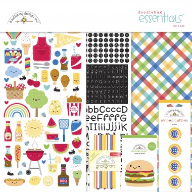 Kit de Esenciales para Scrapbook Bar-B-Cute Doodlebug | 6915