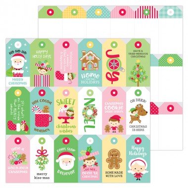 Cartulina Doble Vista 1 hoja de 12" x 12" Christmas Tags Doodlebug | 6506