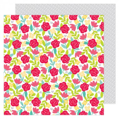 Cartulina Doble Vista 1 hoja de 12" x 12" Secret Admirer Doodlebug | 6598