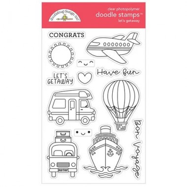 Sellos de Goma Prediseñados Lets Getaway Doodlebug Doodle Stamps | 6380