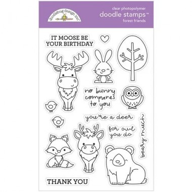 Sellos de Goma Prediseñados Animales Bosque Doodlebug Doodle Stamps | 6972