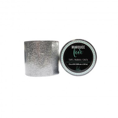 Tape decorativo Plata Glitter