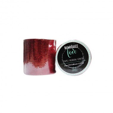 Tape decorativo Rojo Glitter