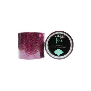 Tape decorativo Rosa Glitter