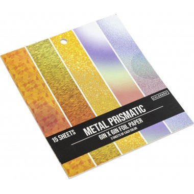 Papel Foil Prismáticos 6X6 pulg 15pzas | 74036-BL