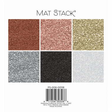 Cartulina Glitter Metallic 6x6 pulg 24pz | PS-006-00118