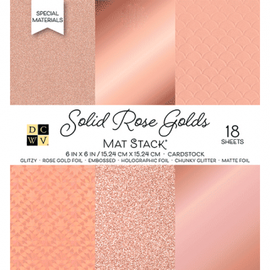 Cartulina Foil Glitter Oro Rosa 6x6 pulg | PS-006-00132