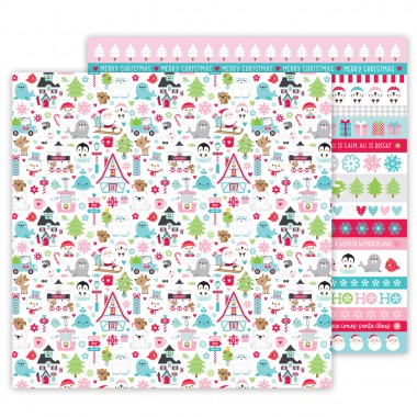 Cartulina doble vista let it snow doodlebug | 7526