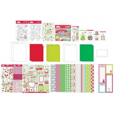 Calcomanías Tarjetas De Navidad + Paquete Económico con 12 pz Doodlebug | 7544