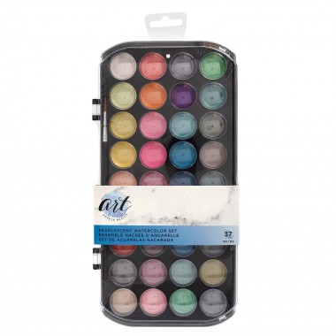 Set de pinturas acuarela aperlados (37 piezas) | 354842