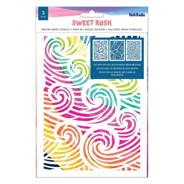 Paquete Plantillas Sweet Rush Stencils Haciendo Olas 3pz | 34013606