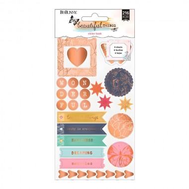 Libro Stickers Foil Cobre Beautiful Things 216pz | 34013635