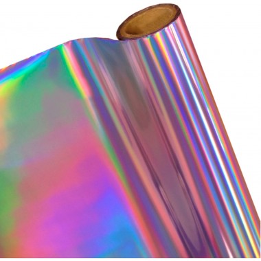 Papel Foil Holográfico Rainbow Violeta 30 cm x 7.50 mts