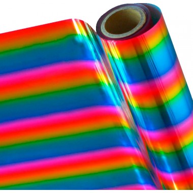 Papel Foil Holográfico Arcoiris 30 cm x 7.50 mts