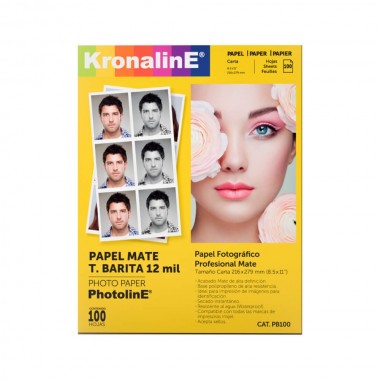 Hoja Papel Mate Tamaño Carta PB025 Kronaline