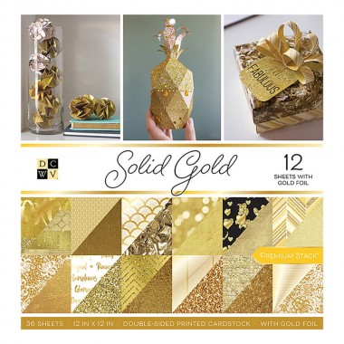 Cartulina Oro Solido Con Foil Oro 12X12" PS-005-00562