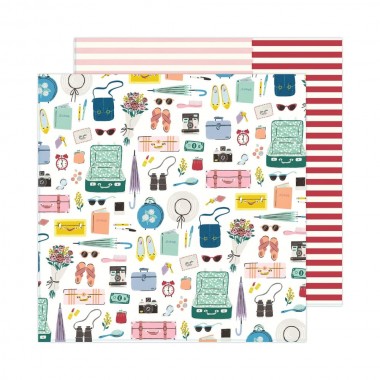 Papel Doble Cara All Packed 12x12" Maggie Holmes Round Trip | 34013654