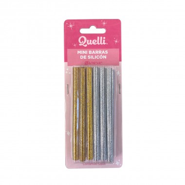 Barras Mini De Silicón Glitter Quelli 12pz