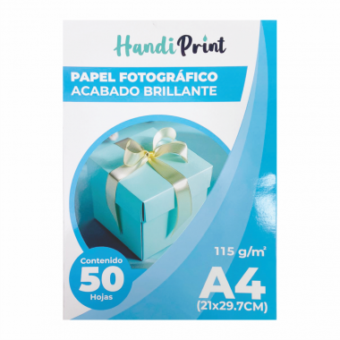 PAPEL FOTOGRÁFICO BRILLANTE A4*50 115GSM HANDI PRINT