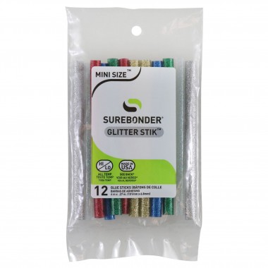 Barras de Silicón Glitter 4 pulgadas (12 piezas) GL-12V Surebonder